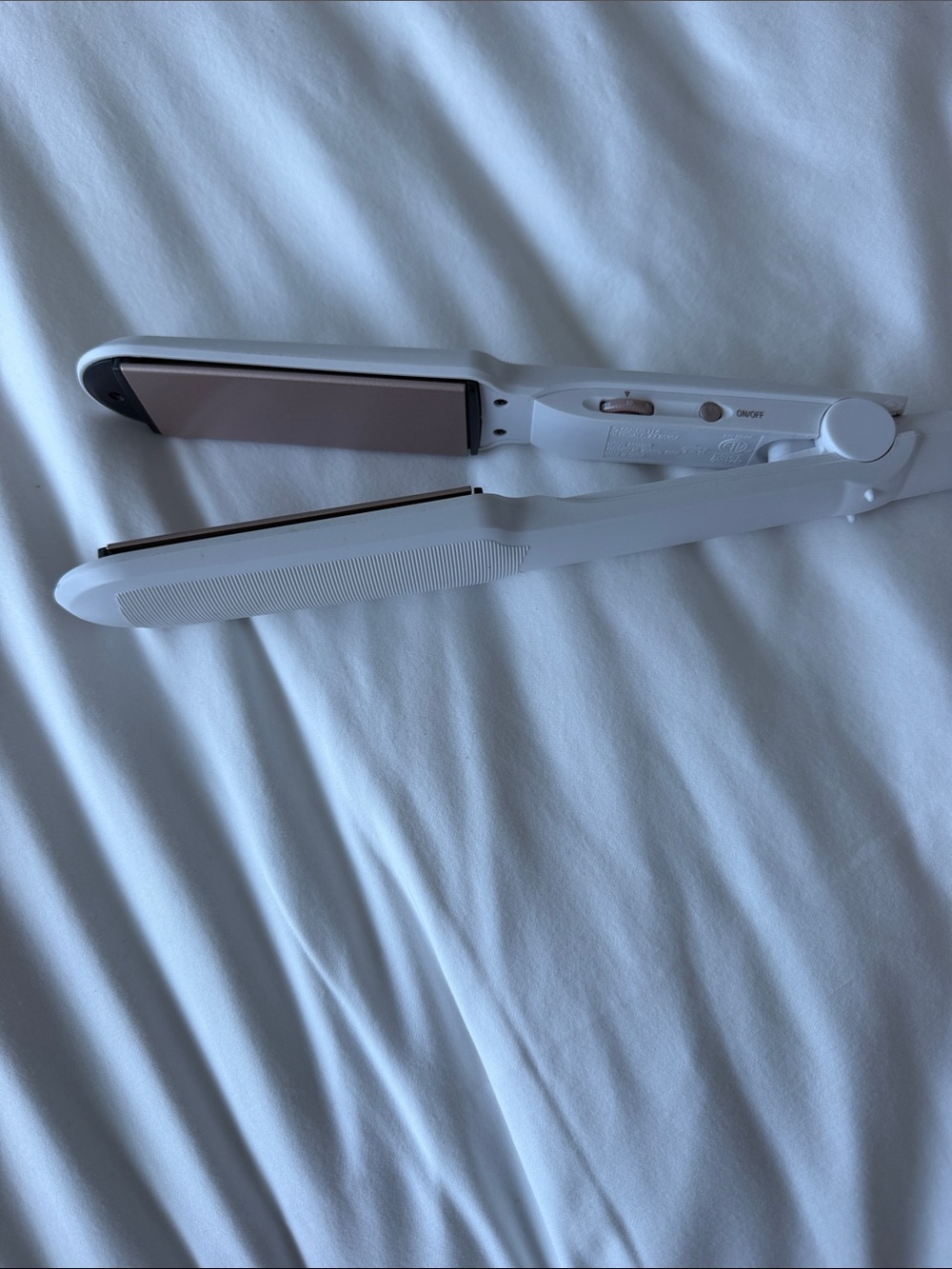 Conair White Hair Straightener - Ceramic Flat Iron